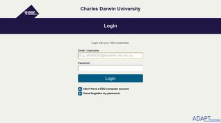 CDU Portal - Charles Darwin University