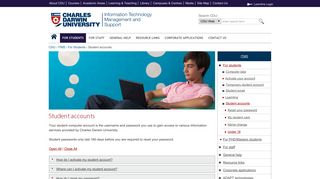 Student accounts | Charles Darwin University
