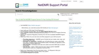 How to Add the NetDMR Program Service to your existing CDX Account