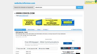 cdxcd.com at WI. CDX Nashville - Home - Website Informer