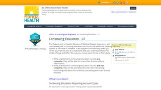 Continuing Education - CE | Florida Department of Health