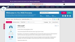 CEA card? - MoneySavingExpert.com Forums
