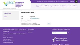 Featured Links - CEAP Moodle - Collaborative Education Alternative ...
