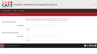 Forgotten password - Ceasefire Academy of Forging Excellence