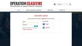Account Log In | Operation Ceasefire