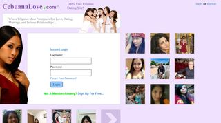 CebuanaLove.com Login - 100% Free Filipino Dating Site!