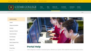 Portal Help | Cedar College