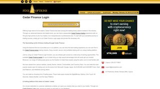 Cedar Finance Login Page: Access Your Trading Account HereCedar ...