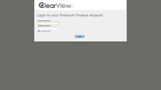 Login to your Premium Finance Account