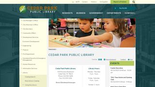 Cedar Park Public Library | City of Cedar Park, Texas