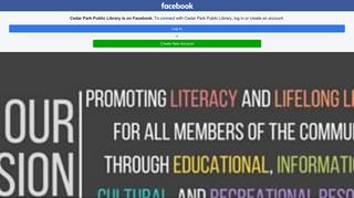 Cedar Park Public Library - Home - Facebook Touch