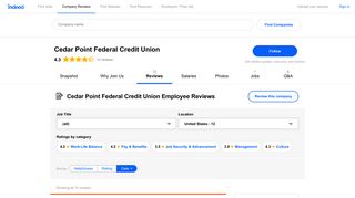 Working at Cedar Point Federal Credit Union: Employee Reviews ...