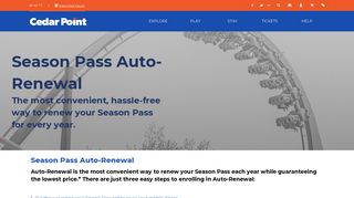 Season Pass Auto-Renewal | Cedar Point