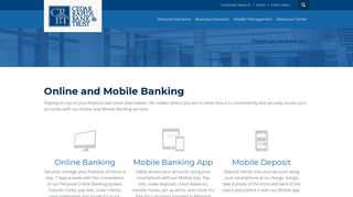 Online and Mobile Banking - Cedar Rapids Bank & Trust