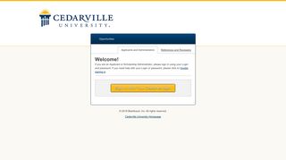 Sign In - Cedarville University Scholarships
