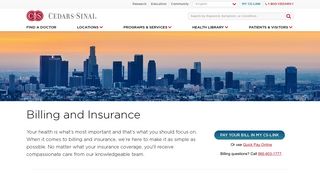 Billing & Insurance Information | Cedars-Sinai