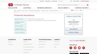 Financial Assistance - Cedars-Sinai