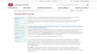Online CME Courses - Cedars-Sinai