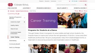 Career Training - Community Benefit | Cedars-Sinai