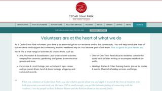 Volunteer Opportunities in Portland Oregon | Cedar Sinai Park