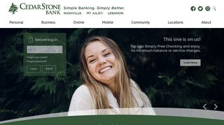 Simple Banking - Simply Better - CedarStone Bank | Personal Banking ...