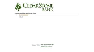 CedarStone Bank - Online Banking - myebanking.net