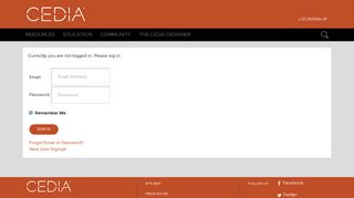 LOG IN/SIGN UP - Cedia
