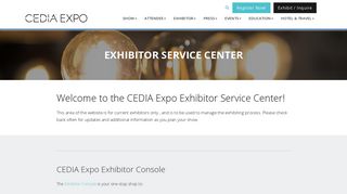 Exhibitor Service Center - CEDIA Expo