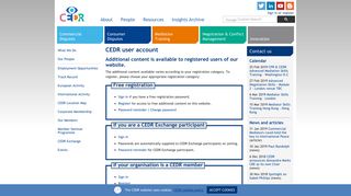 CEDR user account