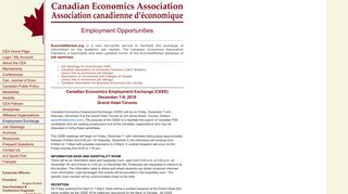 Canadian Economics Employment Exchange