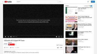 CEGsoft's 2013 Expert PR Taxes - YouTube