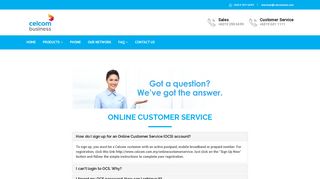 Online Customer Service - Celcom