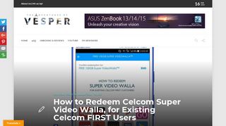 How to Redeem Celcom FIRST Super Video Walla for Existing Users