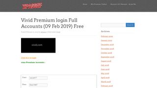 Vivid Premium login Full Accounts (21 Jan 2019) Free - Free Update ...
