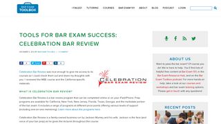Celebration Bar Review - Bar Exam Toolbox