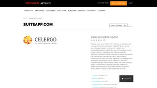 Celergo Global Payroll - SuiteApp.com