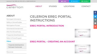 Celerion eReg Portal Instructions | Celerion - Clinical Research ...