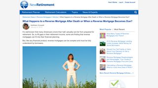 What Happens to a Reverse Mortgage After Death or When a Reverse ...