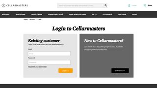 My Account - Secure Login | Cellarmasters