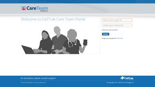 Care Team Portal - Login - CellTrak