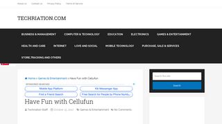 Have Fun with Cellufun - Techriation.com