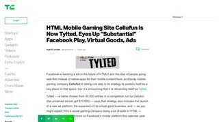 HTML Mobile Gaming Site Cellufun Is Now Tylted, Eyes Up ...