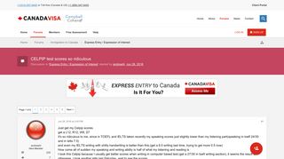 CELPIP test scores so ridiculous - Canadavisa.com