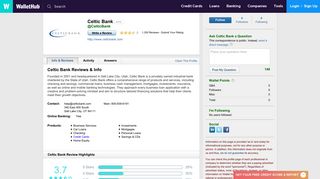 Celtic Bank Reviews: 1,323 User Ratings - WalletHub