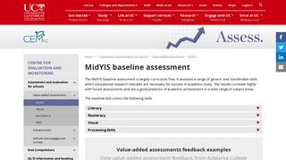 MidYIS baseline feedback | University of Canterbury