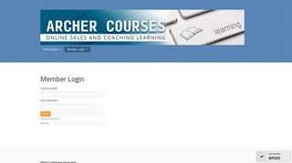 Member Login | Archer Courses