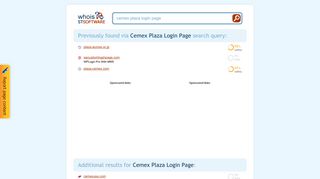 Cemex Plaza Login Page - STSoftware Whois