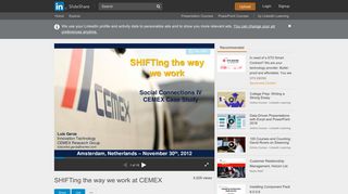 SHIFTing the way we work at CEMEX - SlideShare
