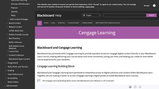 Cengage Learning | Blackboard Help