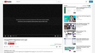 CengageNOW: Registration and Login - YouTube
